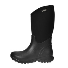 Fashionable black rain boots winter safety shoes for women
